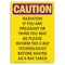 Signmission OSHA CAUTION RADIATION Sign, Radiation If You Are Pregnant, 10in X 7in Decal, 10" H, 7" W, Portrait OS-CR-D-710-V-10263 - alternate 1